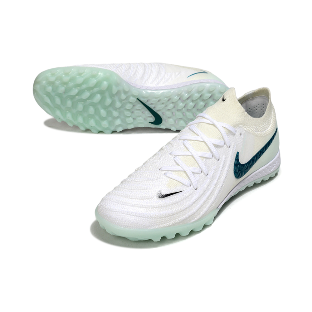 Chuteira Society Nike Phantom GX 2 Elite TF Branca e Verde 