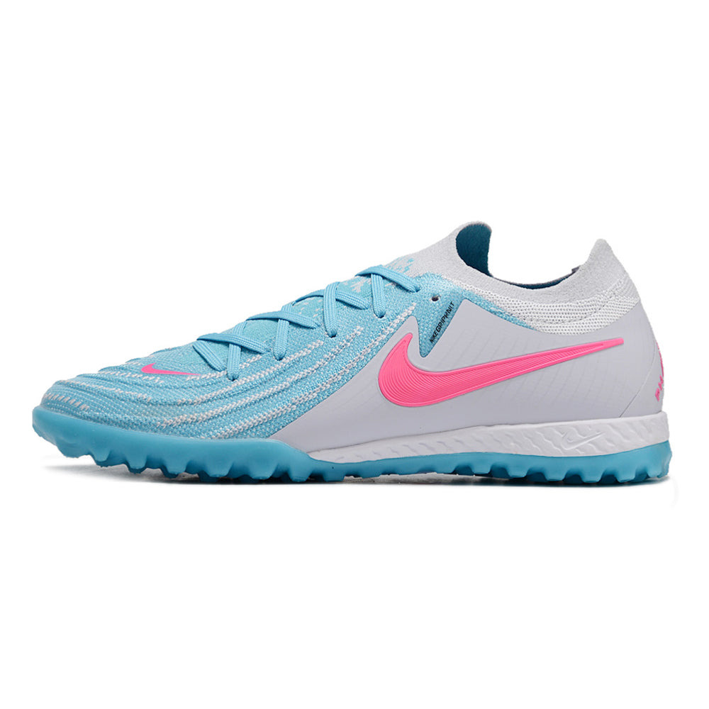 Chuteira Society Nike Phantom GX 2 Elite TF Cinza, Azul e Rosa