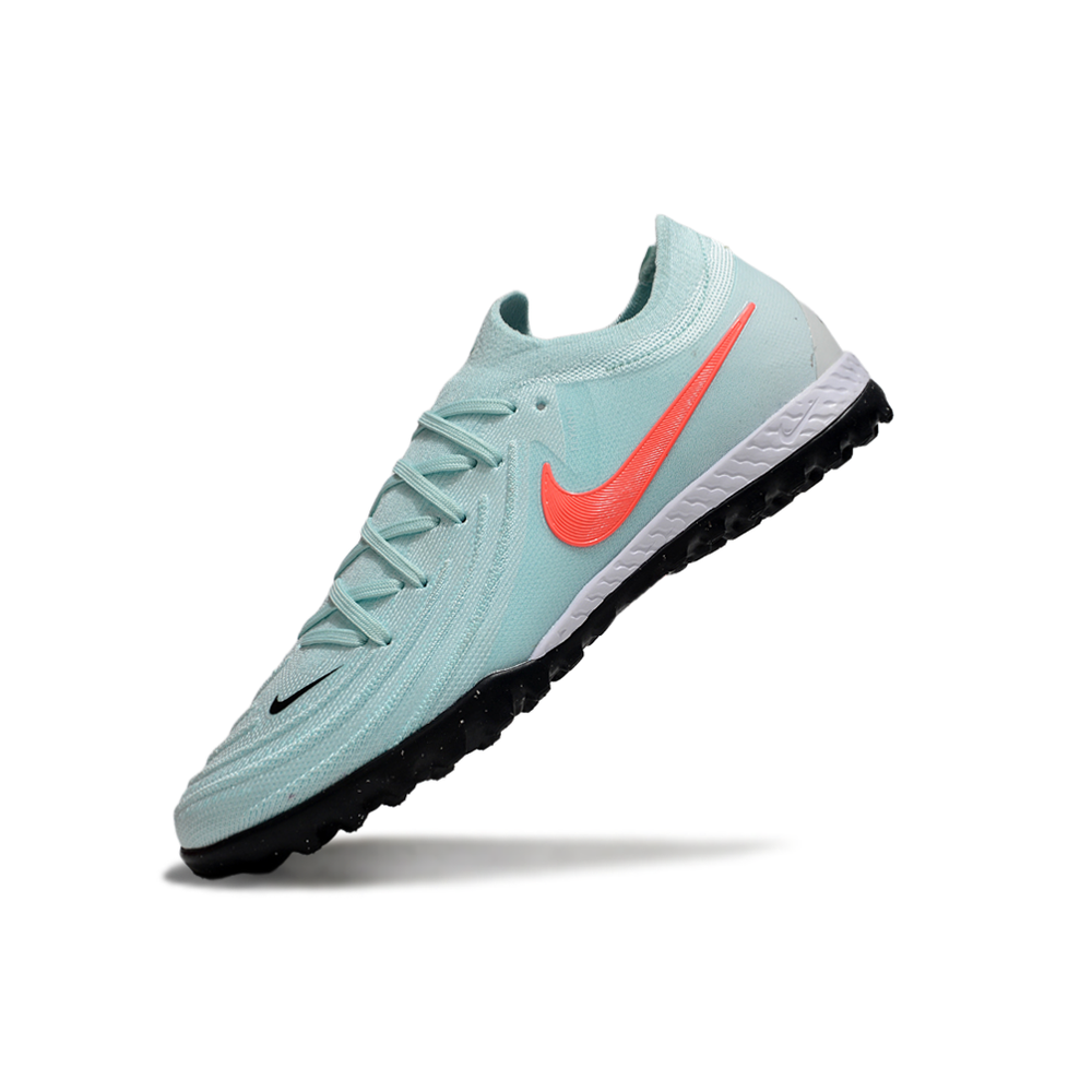 Chuteira Society Nike Phantom GX 2 Elite TF Verde e Laranja 