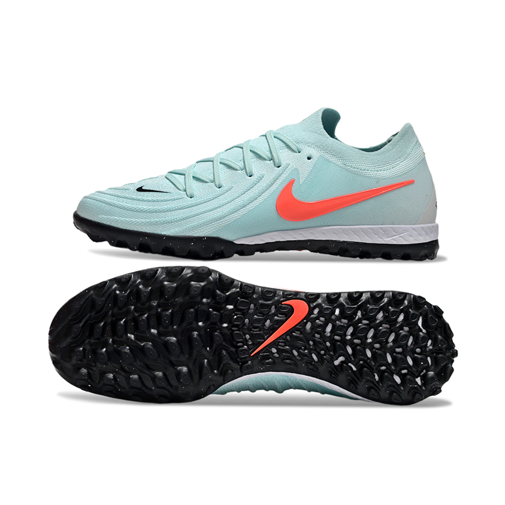 Chuteira Society Nike Phantom GX 2 Elite TF Verde e Laranja 