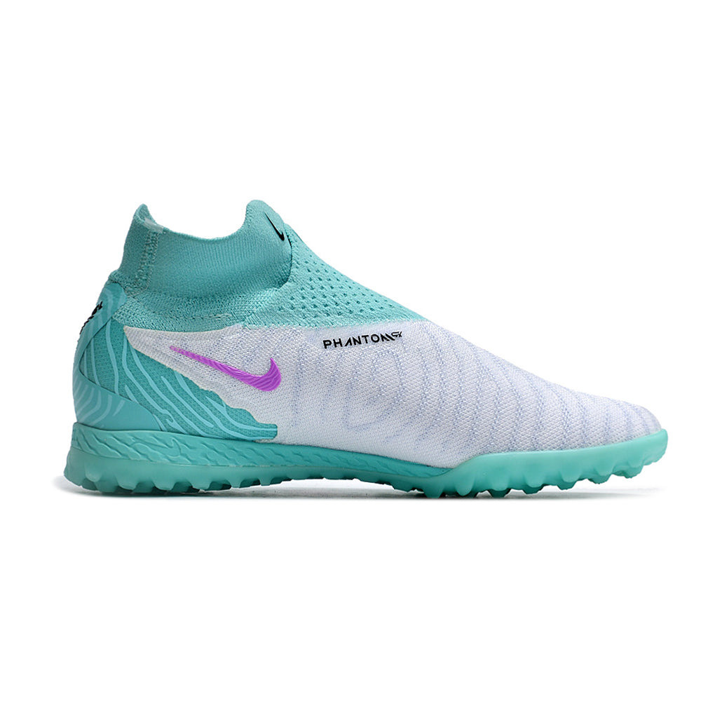 Chuteira Society Nike Phantom GX DF Elite Branca e Verde 