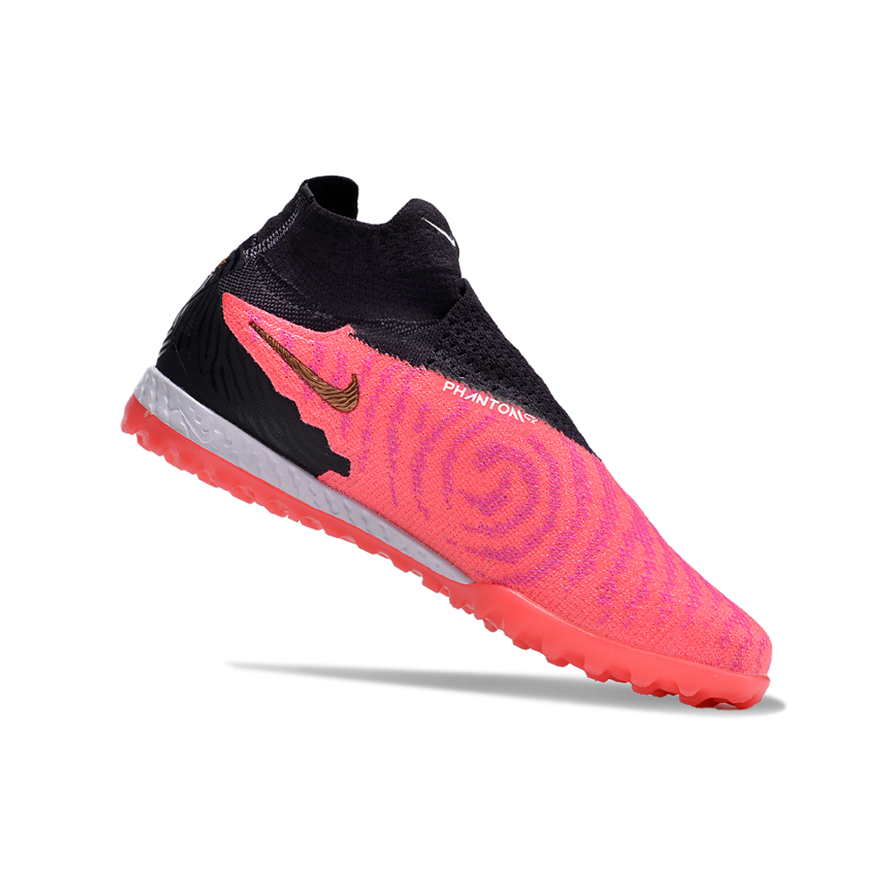 Chuteira Society Nike Phantom GX DF Elite Preta e Rosa 