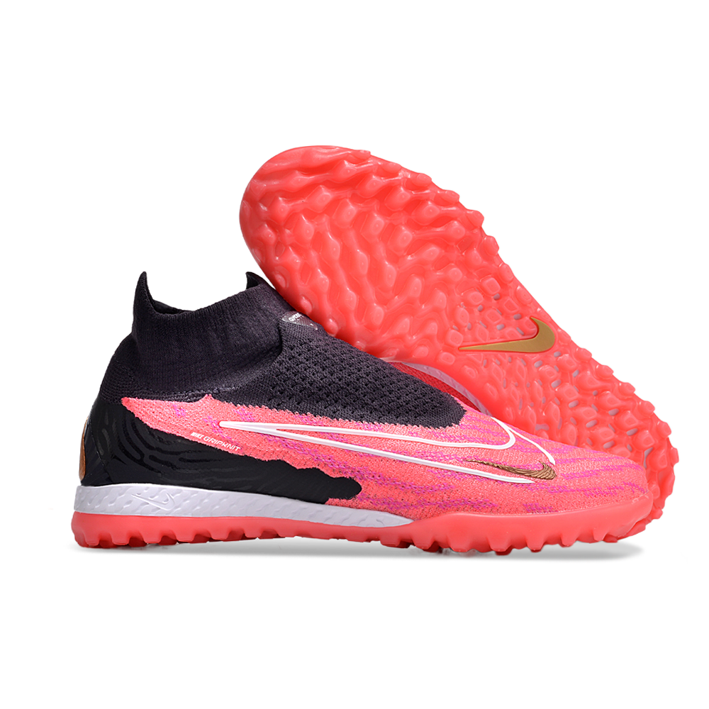 Chuteira Society Nike Phantom GX DF Elite Preta e Rosa 