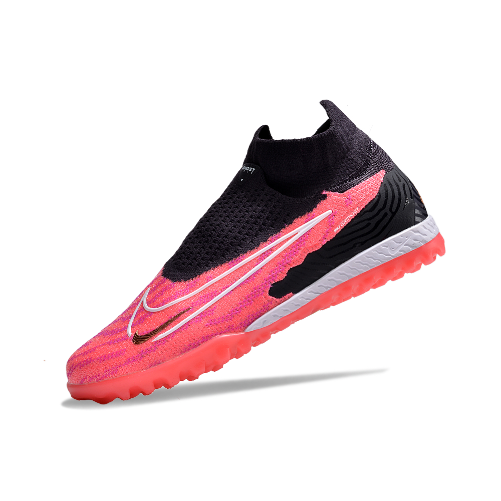 Chuteira Society Nike Phantom GX DF Elite Preta e Rosa 