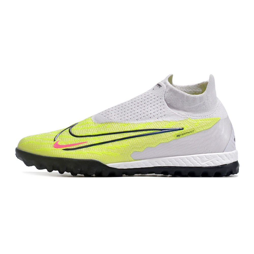 Chuteira Society Nike Phantom GX DF Elite TF Cinza e Verde 