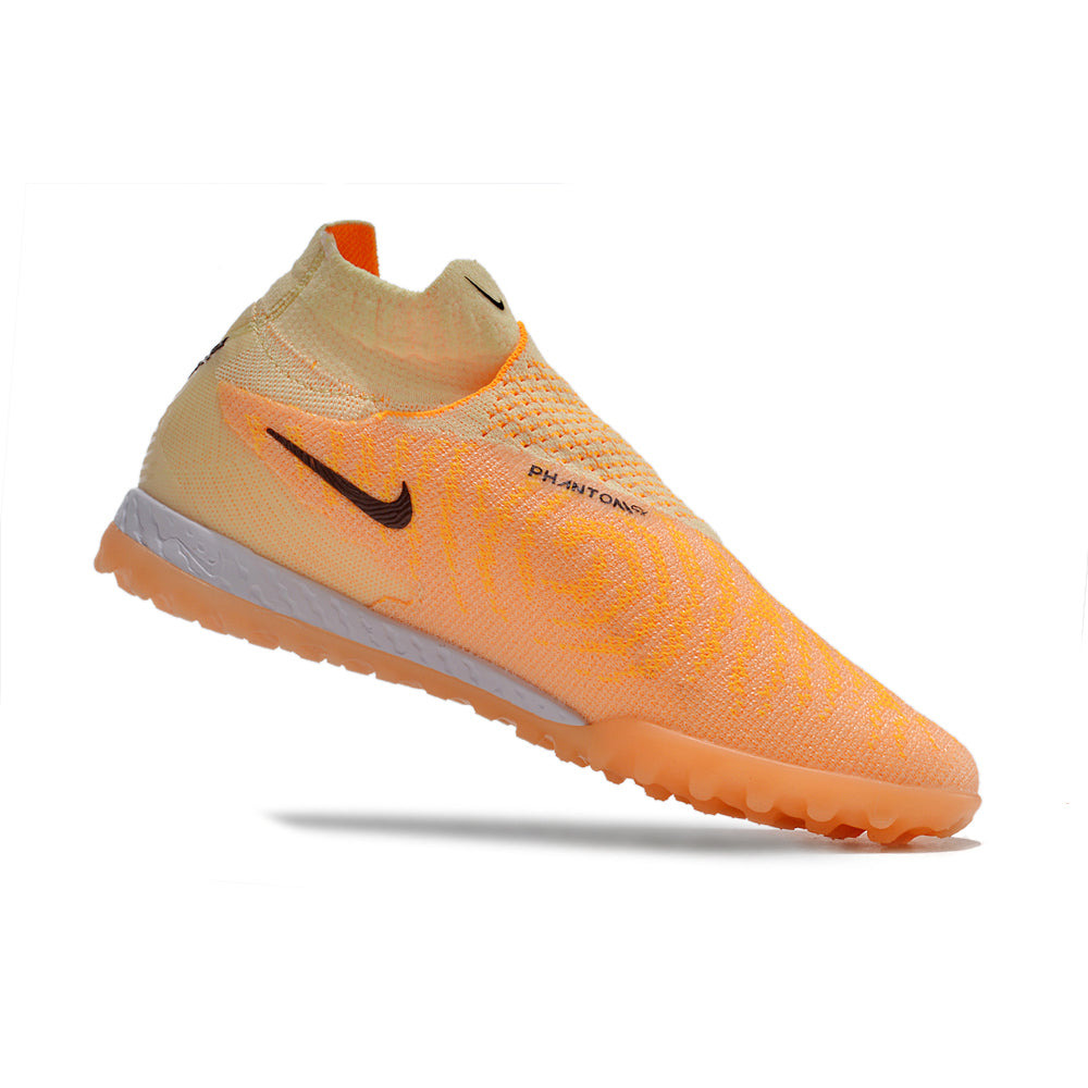 Chuteira Society Nike Phantom GX DF Elite TF Laranja 
