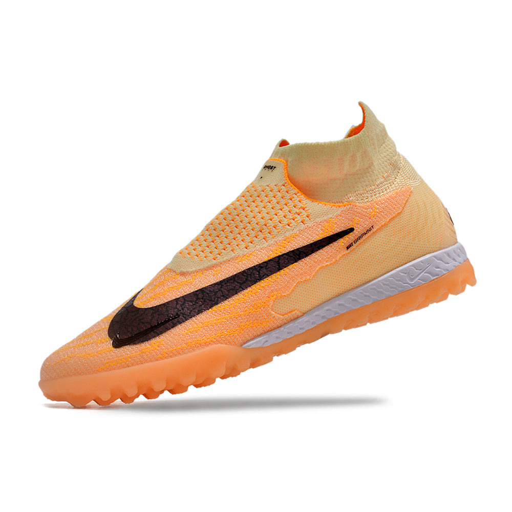 Chuteira Society Nike Phantom GX DF Elite TF Laranja 