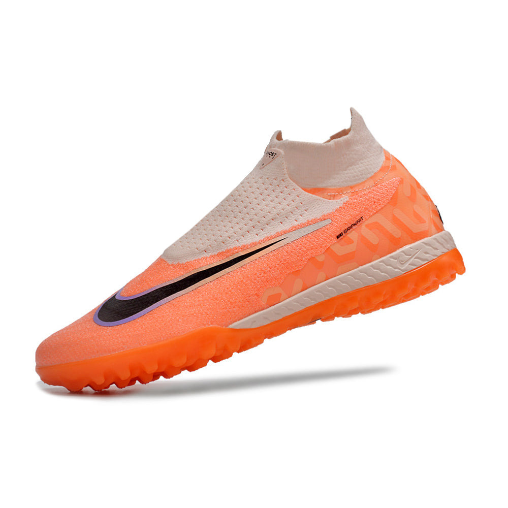 Chuteira Society Nike Phantom GX DF Elite TF Laranja 