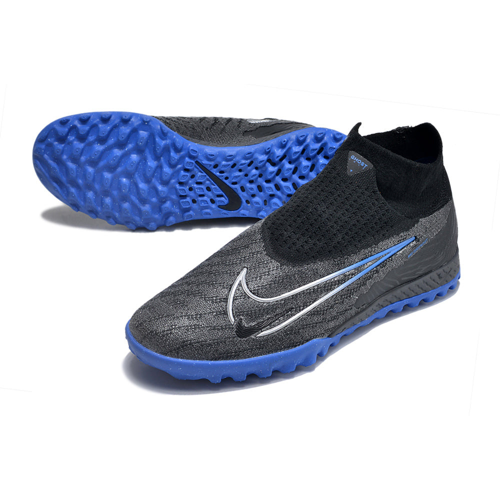 Chuteira Society Nike Phantom GX DF Elite TF Preta e Azul 