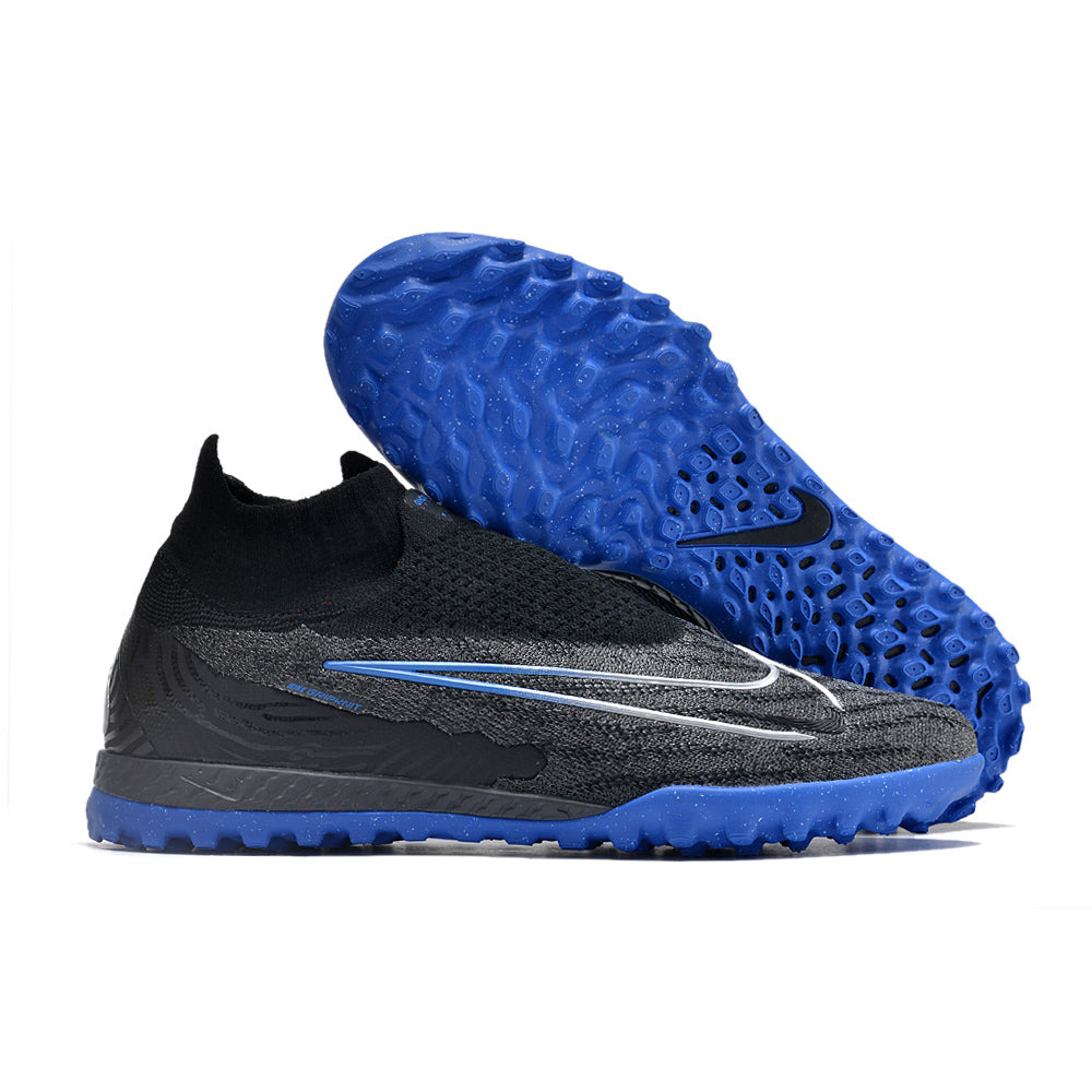Chuteira Society Nike Phantom GX DF Elite TF Preta e Azul 