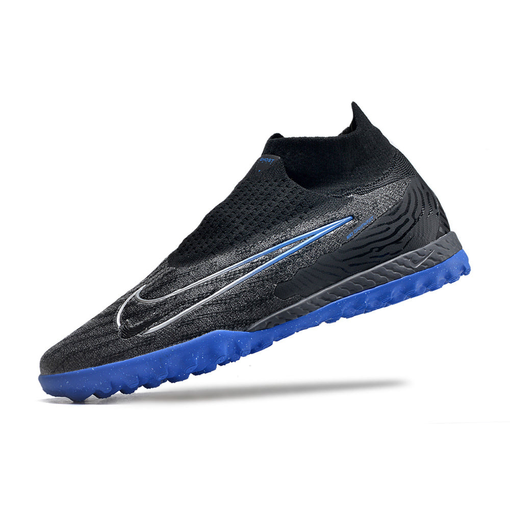 Chuteira Society Nike Phantom GX DF Elite TF Preta e Azul 