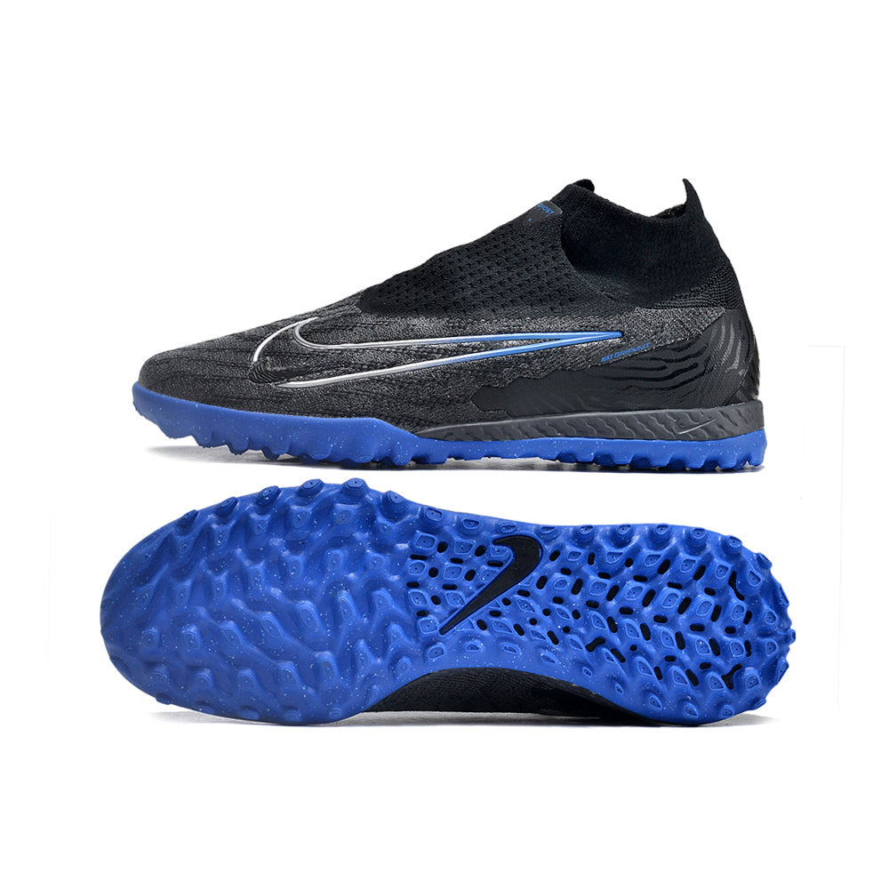 Chuteira Society Nike Phantom GX DF Elite TF Preta e Azul 
