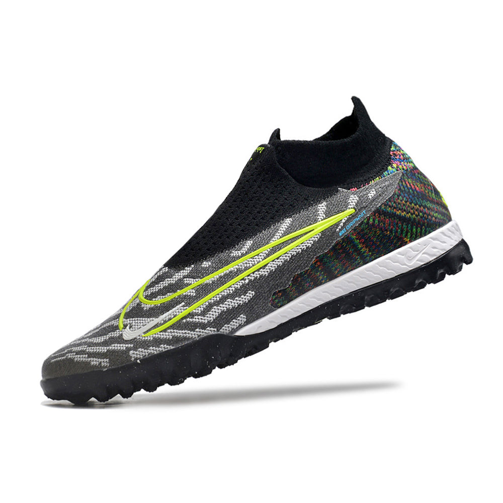 Chuteira Society Nike Phantom GX DF Elite TF Preta e Verde 