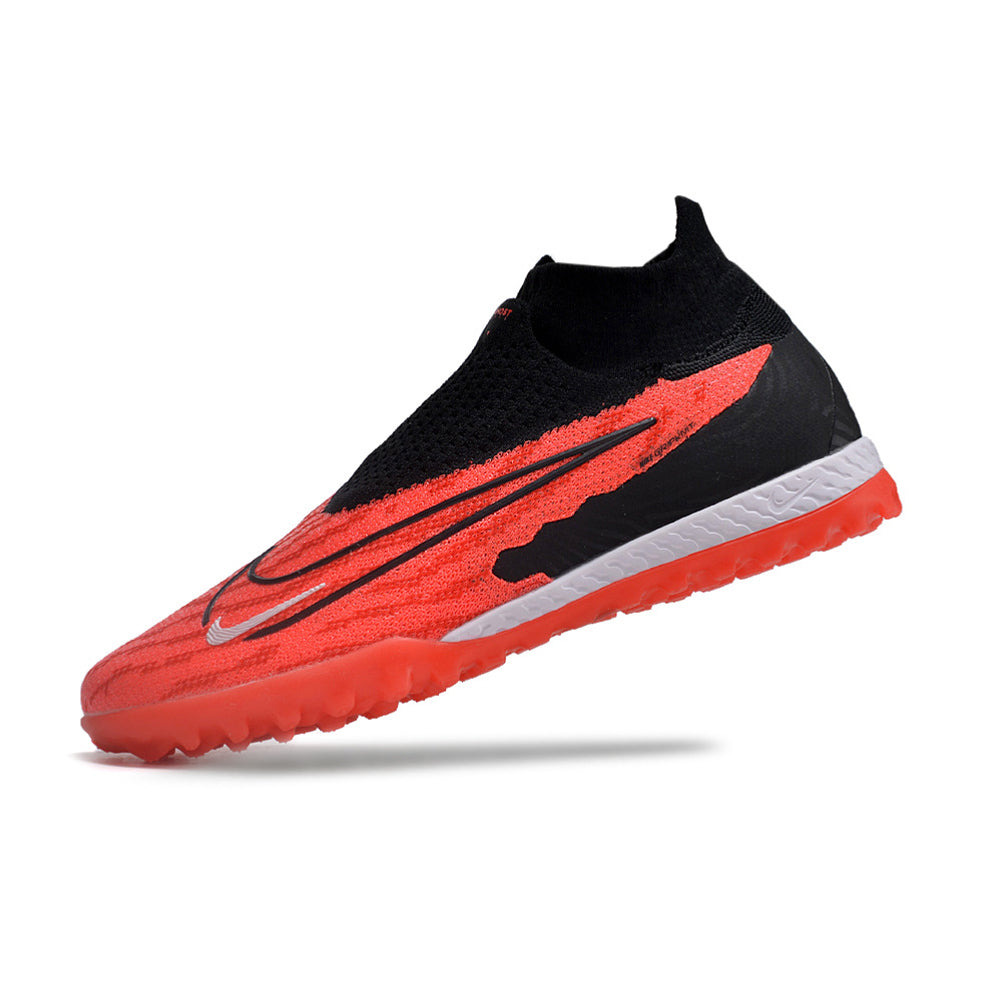 Chuteira Society Nike Phantom GX DF Elite TF Preta e Vermelha 