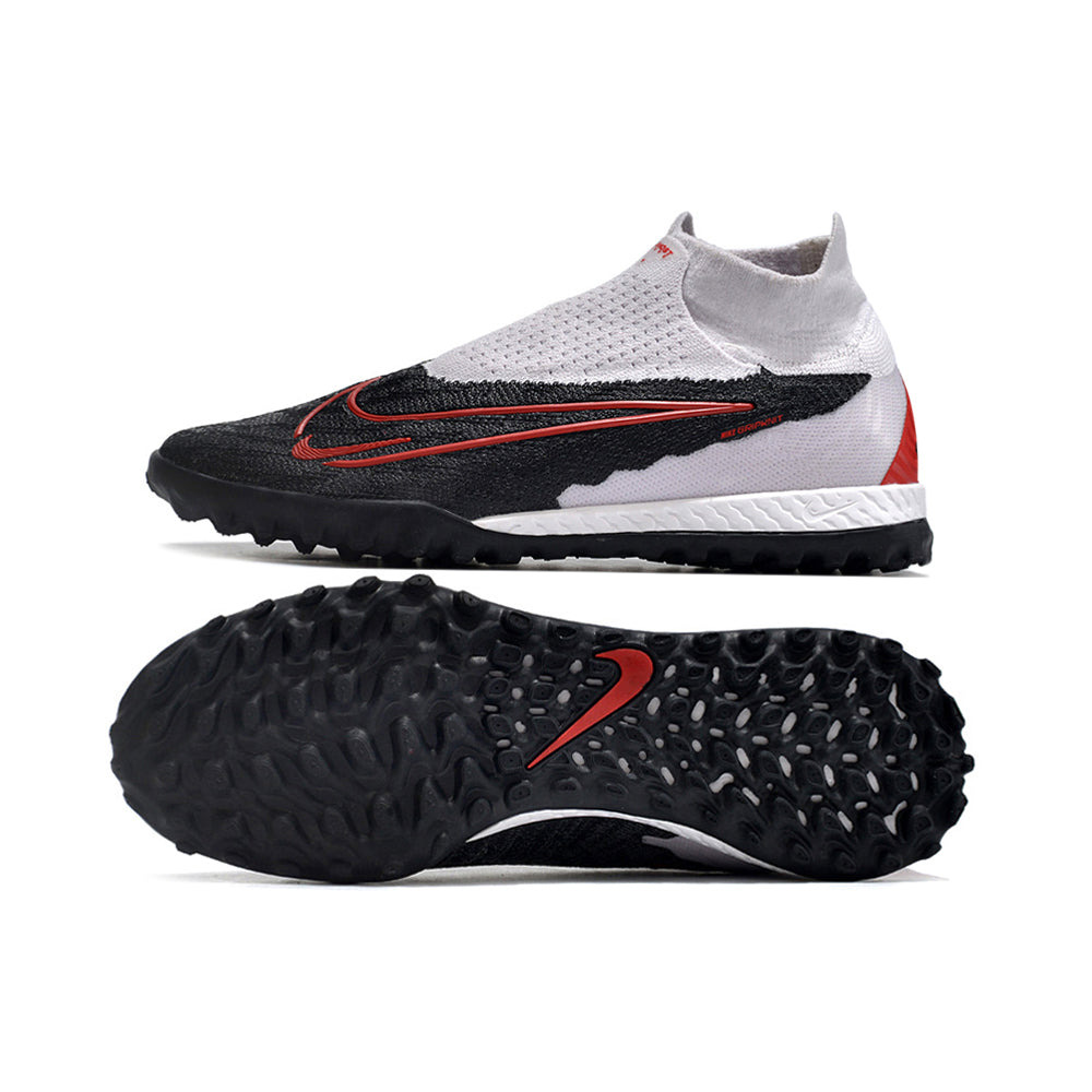 Chuteira Society Nike Phantom GX DF Elite TF Preta, Branca e Vermelha
