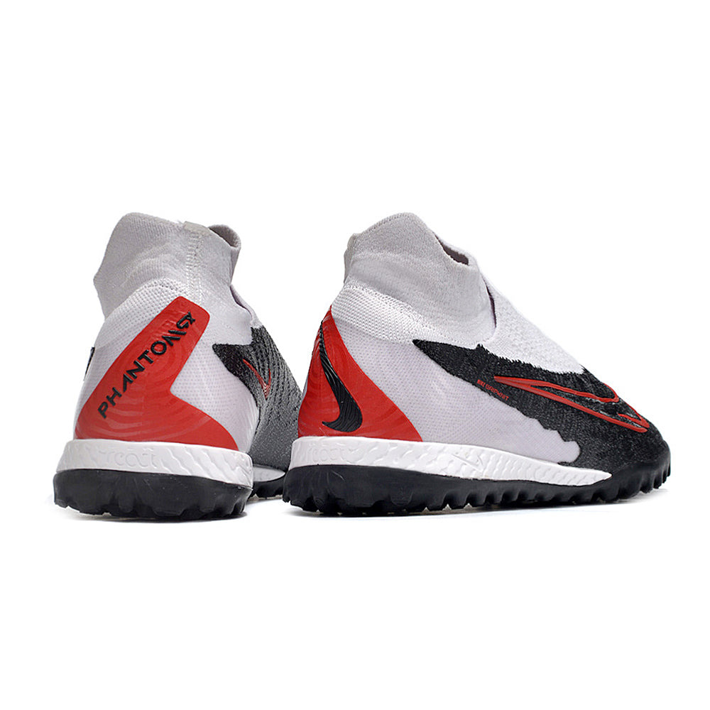 Chuteira Society Nike Phantom GX DF Elite TF Preta, Branca e Vermelha