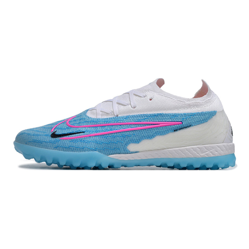 Chuteira Society Nike Phantom GX Elite TF Branca e Azul 