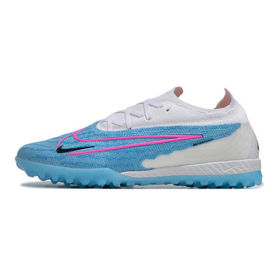 Chuteira Society Nike Phantom GX Elite TF Branca e Azul 