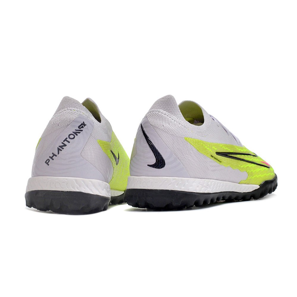 Chuteira Society Nike Phantom GX Elite TF Branca e Verde 