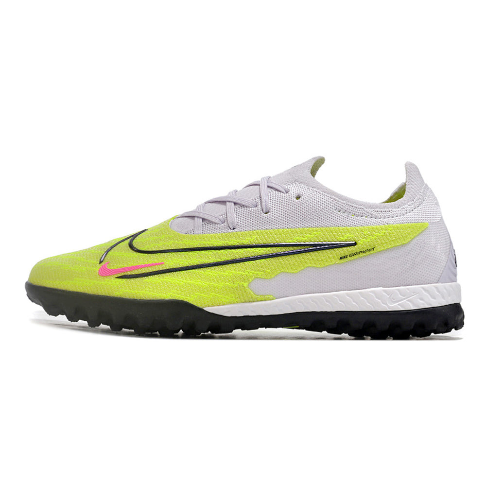 Chuteira Society Nike Phantom GX Elite TF Branca e Verde 
