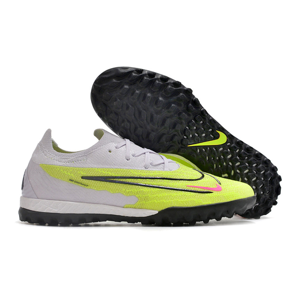 Chuteira Society Nike Phantom GX Elite TF Branca e Verde 