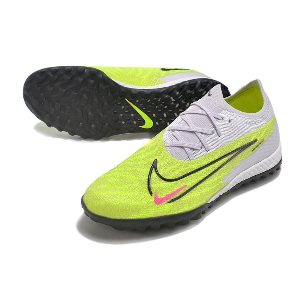 Chuteira Society Nike Phantom GX Elite TF Branca e Verde 