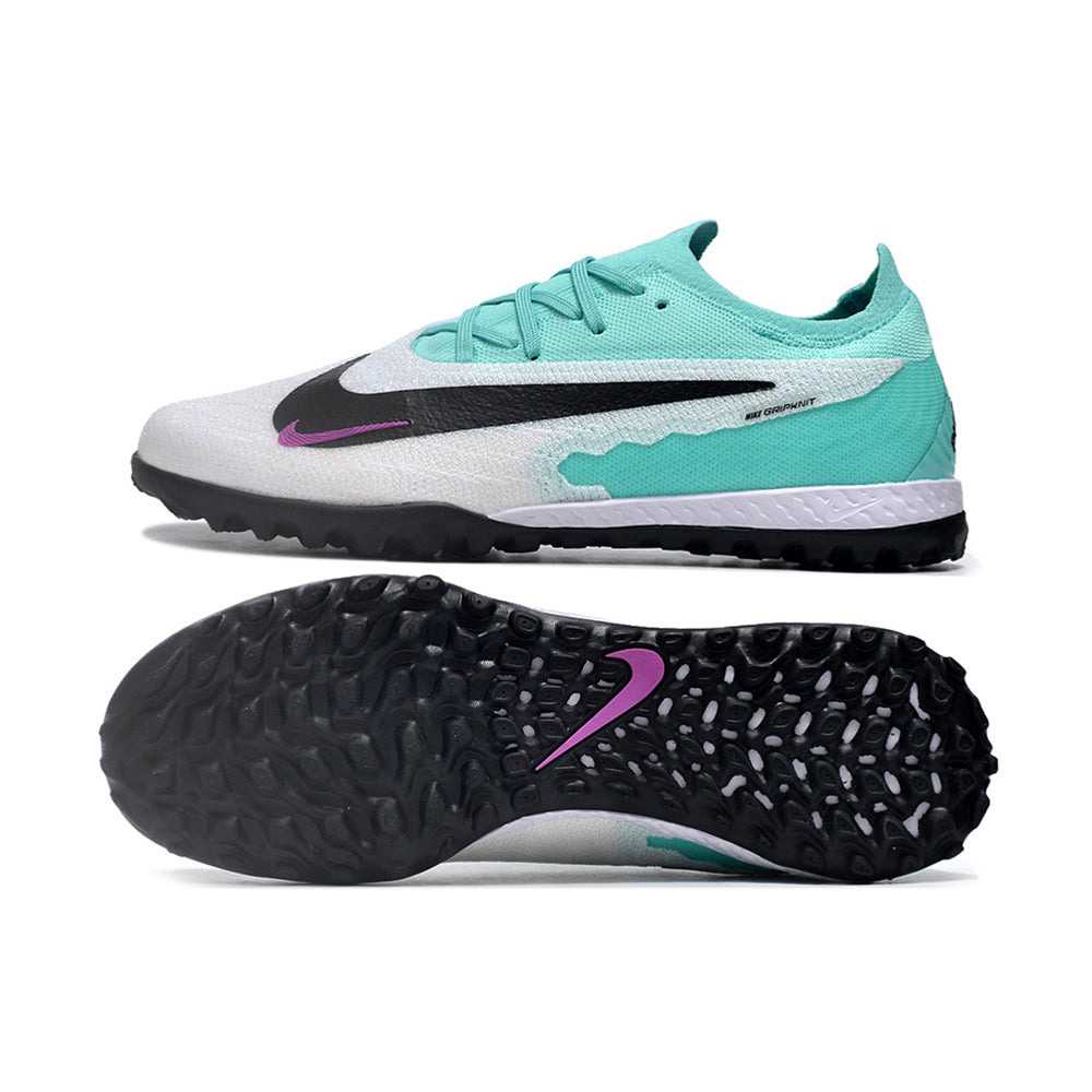 Chuteira Society Nike Phantom GX Elite TF Branca e Verde 