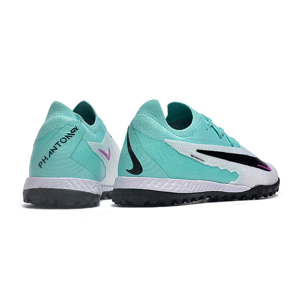 Chuteira Society Nike Phantom GX Elite TF Branca e Verde 