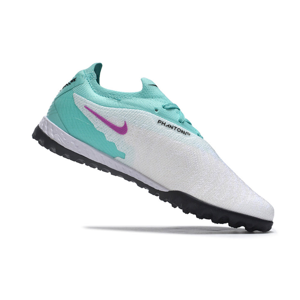 Chuteira Society Nike Phantom GX Elite TF Branca e Verde 