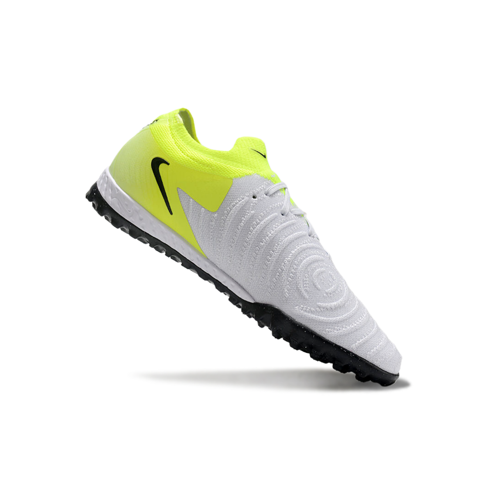 Chuteira Society Nike Phantom GX Elite TF Cinza e Verde 