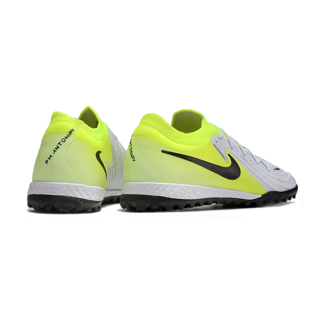 Chuteira Society Nike Phantom GX Elite TF Cinza e Verde 
