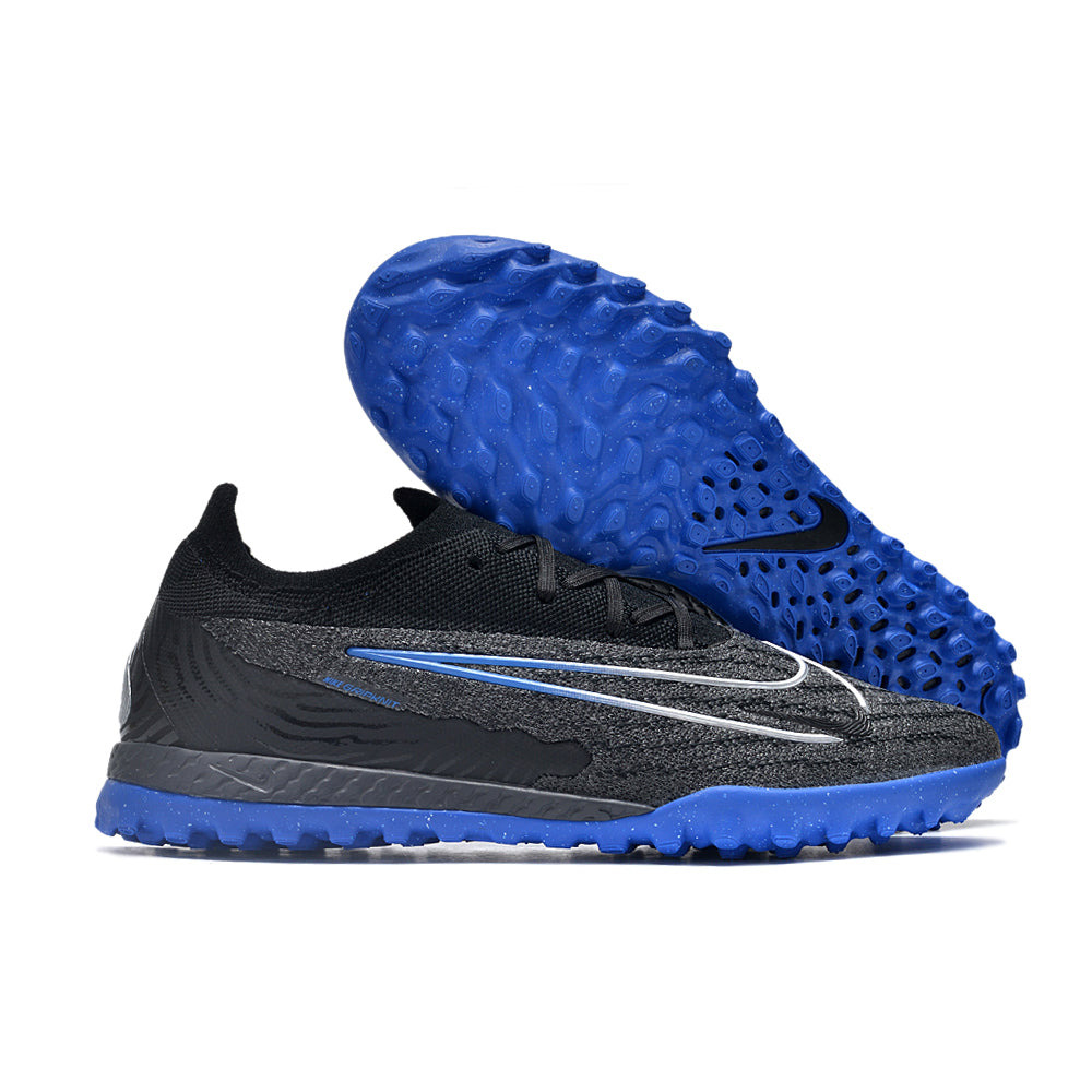 Chuteira Society Nike Phantom GX Elite TF Preta e Azul 