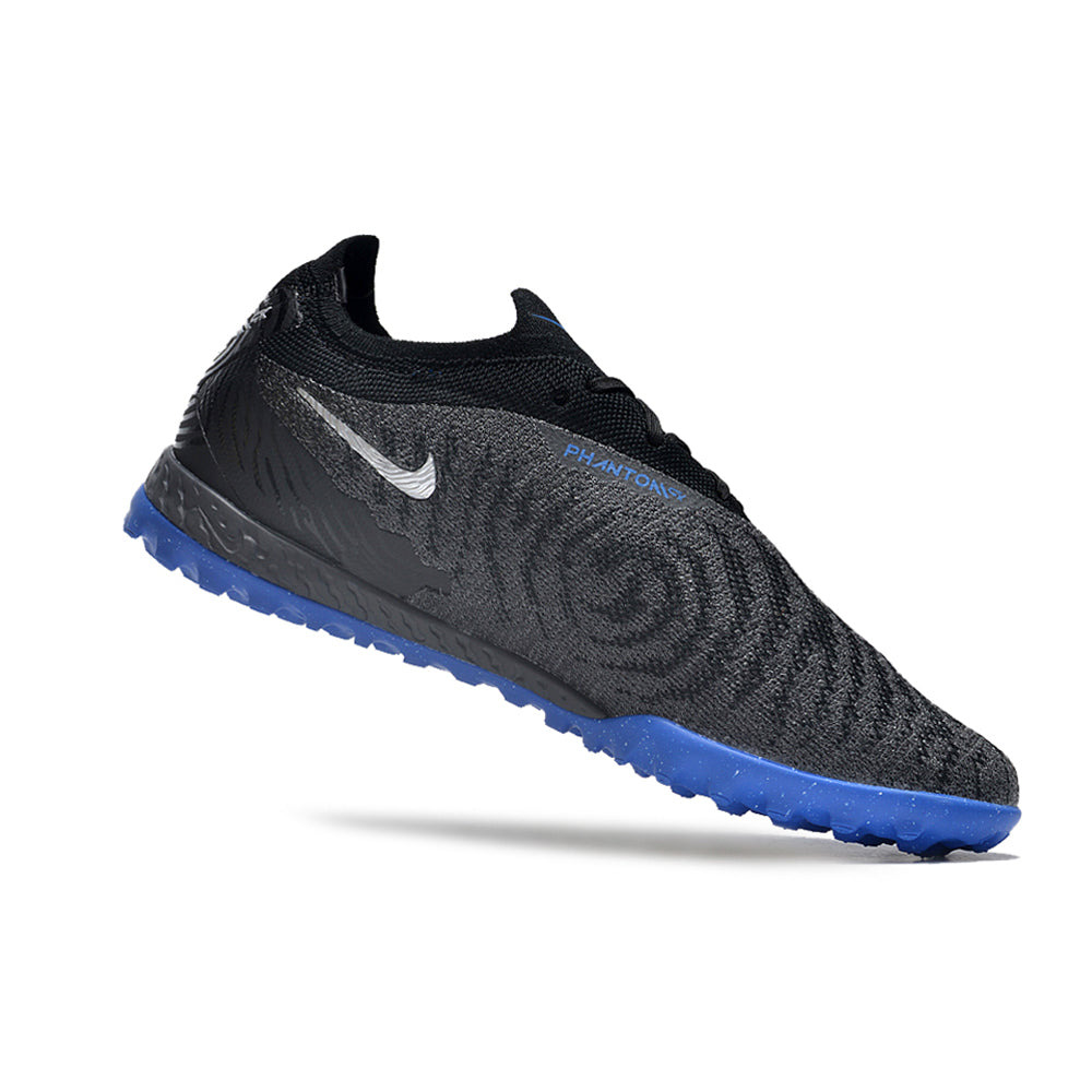 Chuteira Society Nike Phantom GX Elite TF Preta e Azul 