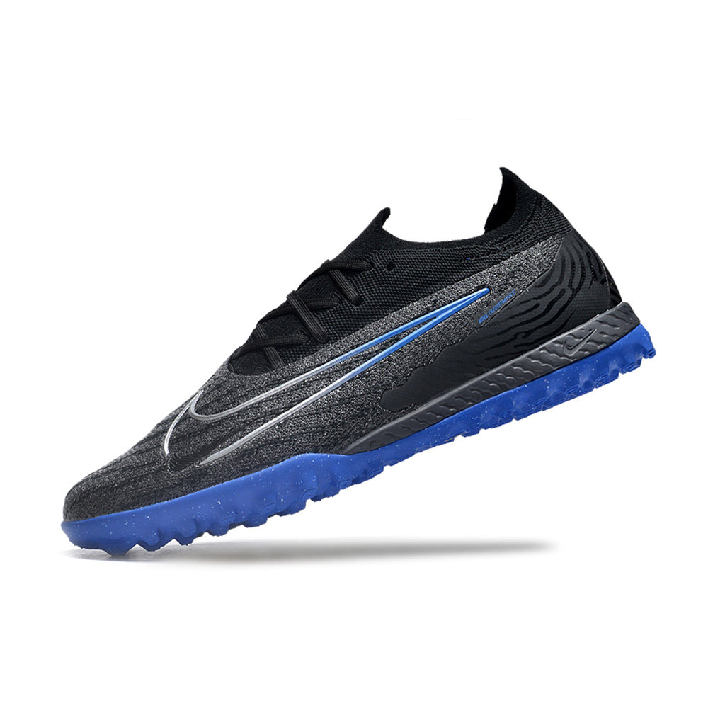 Chuteira Society Nike Phantom GX Elite TF Preta e Azul 