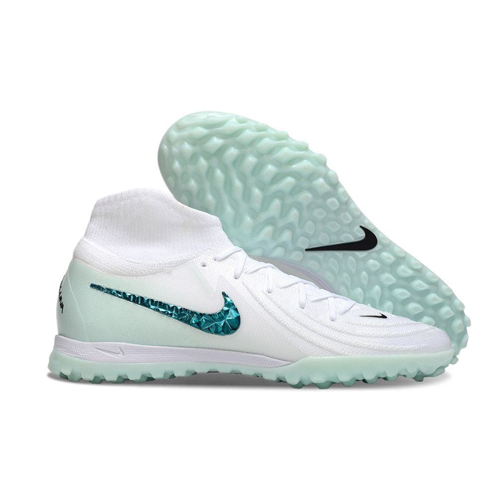 Chuteira Society Nike Phantom Luna 2 Elite TF Branco e Verde 
