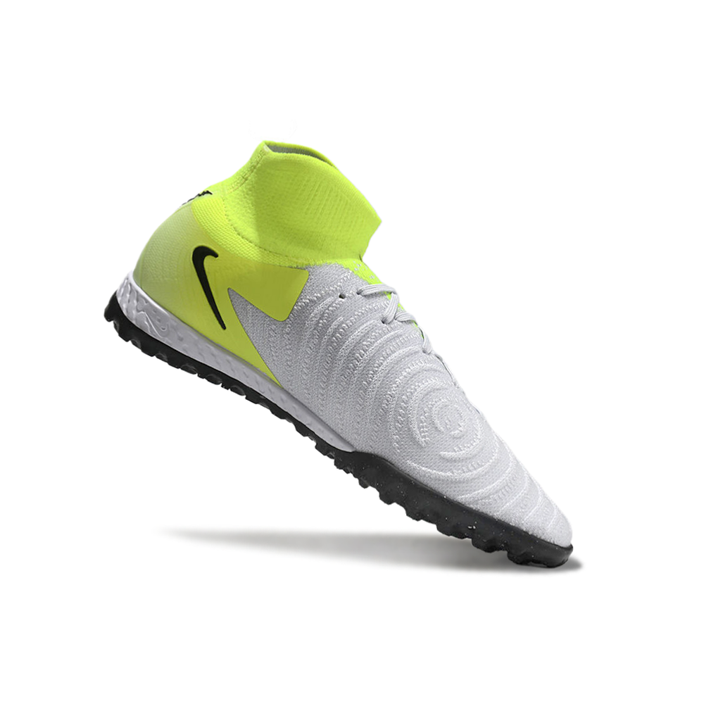 Chuteira Society Nike Phantom Luna 2 Elite TF Cinza e Verde 