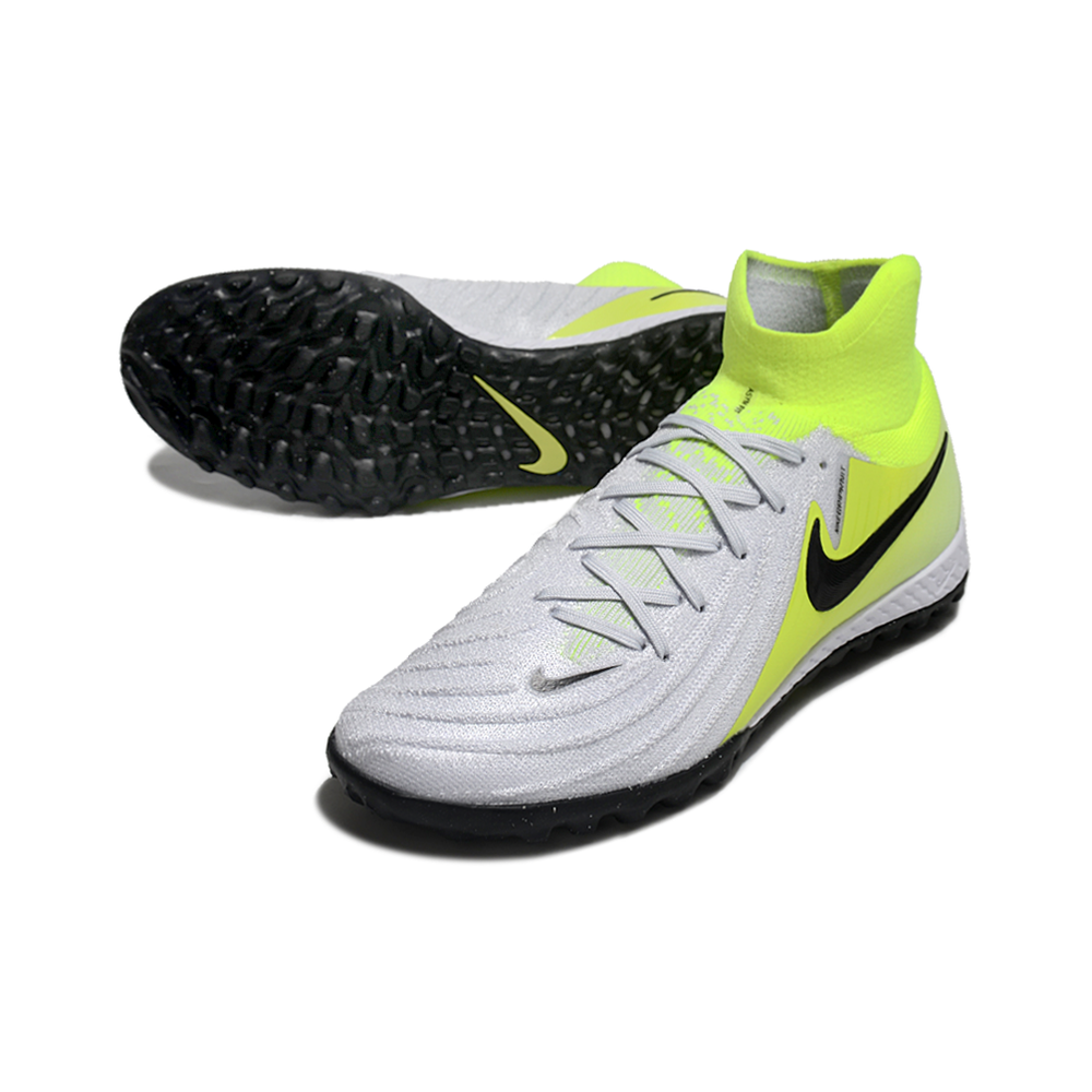 Chuteira Society Nike Phantom Luna 2 Elite TF Cinza e Verde 