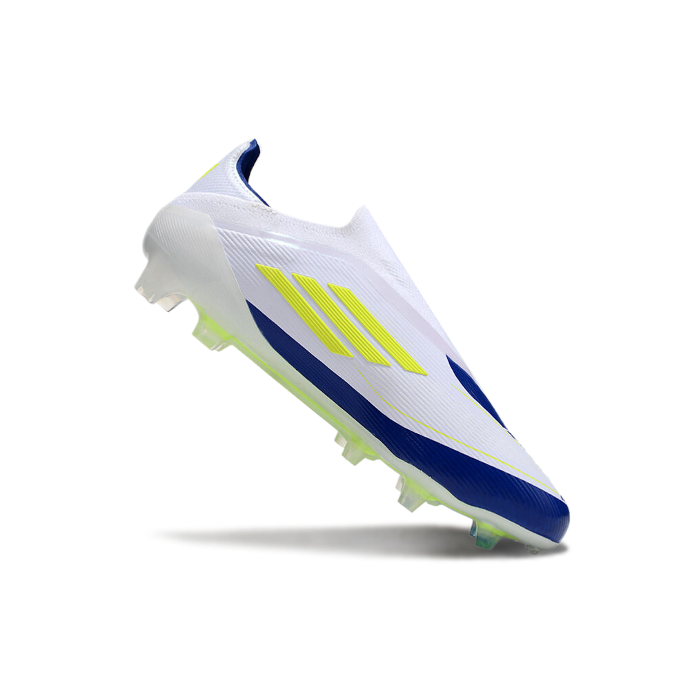 Chuteira Campo Adidas F50+ LL FG Branca, Azul e Verde