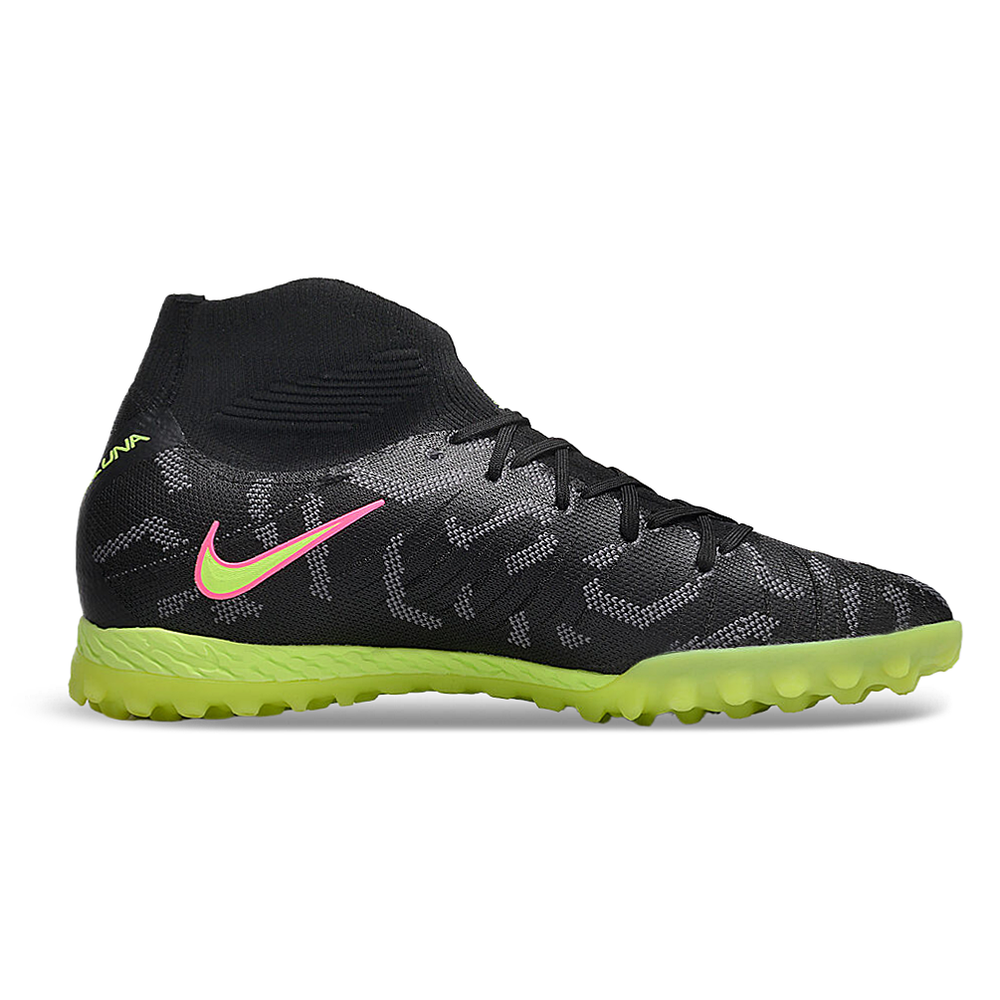 Chuteira Society Nike Phantom Luna Elite TF Preta e Verde