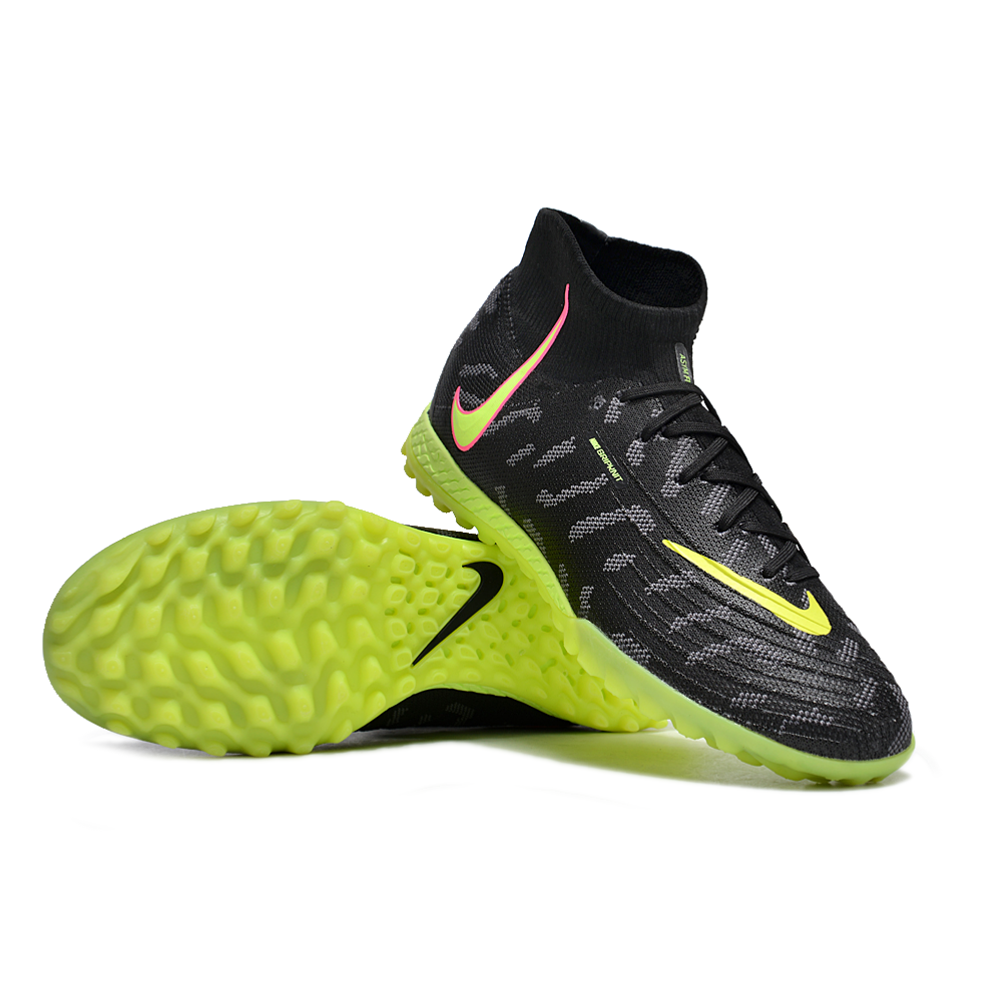 Chuteira Society Nike Phantom Luna Elite TF Preta e Verde