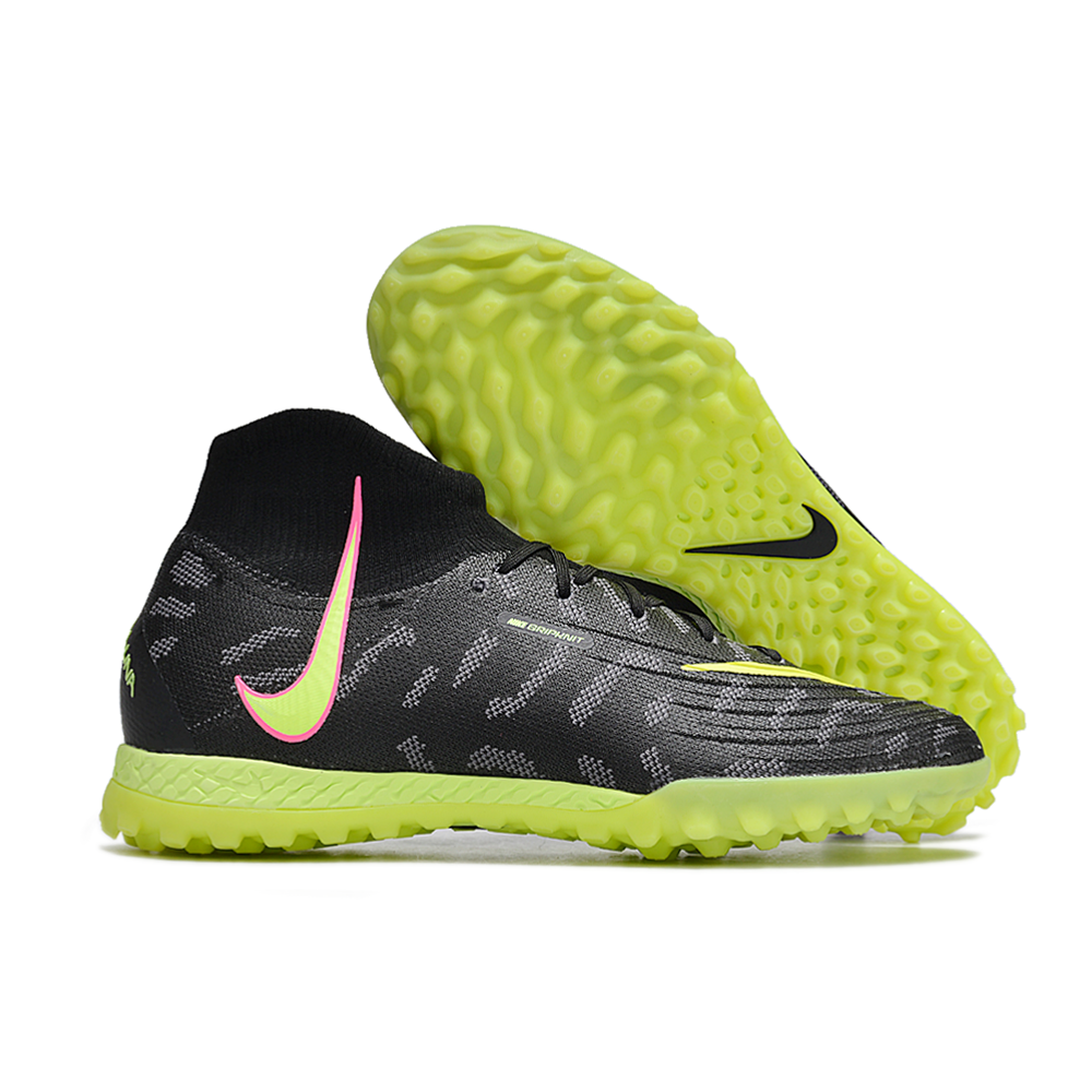 Chuteira Society Nike Phantom Luna Elite TF Preta e Verde