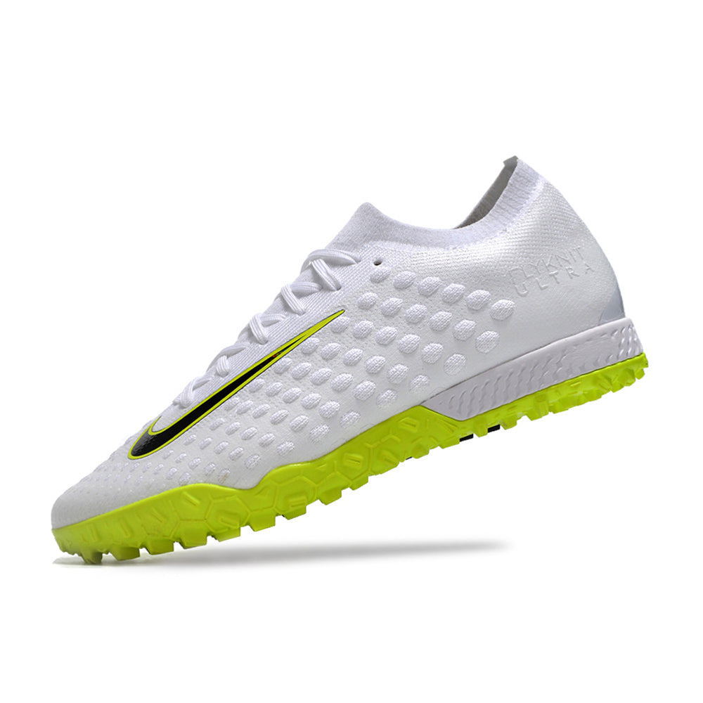 Chuteira Society Nike Phantom Ultra Venom Elite TF Branca e Verde