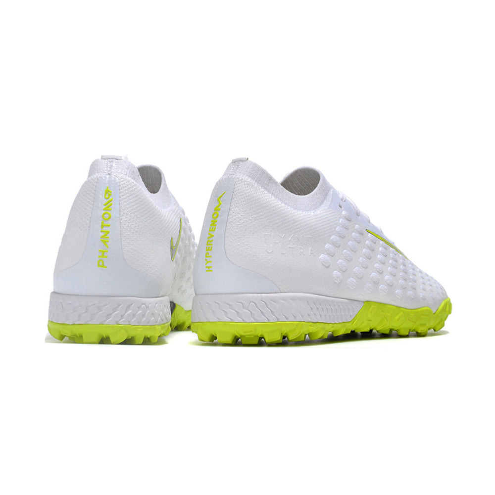 Chuteira Society Nike Phantom Ultra Venom Elite TF Branca e Verde