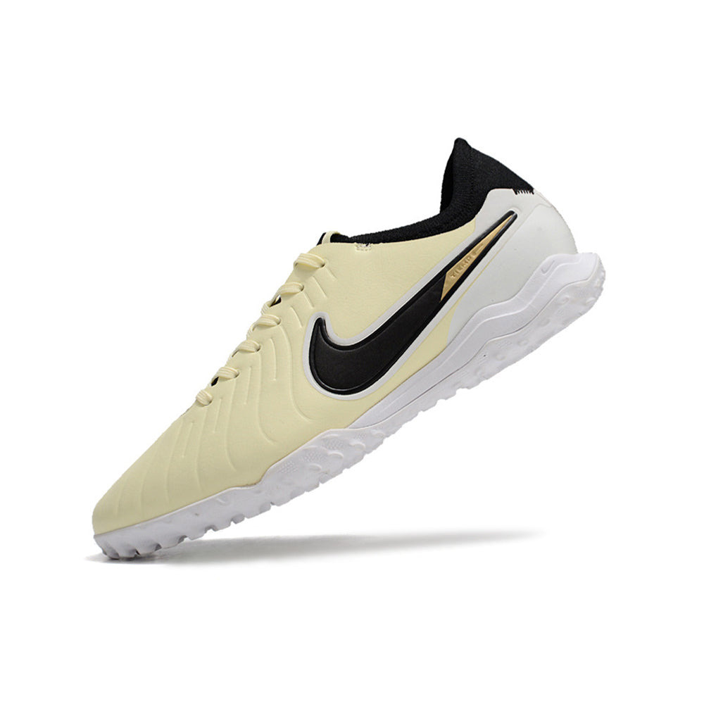 Chuteira Society Nike Tiempo Legend 10 Pro TF Bege e Preta 