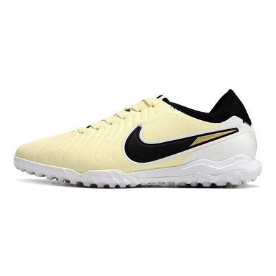 Chuteira Society Nike Tiempo Legend 10 Pro TF Bege e Preta 