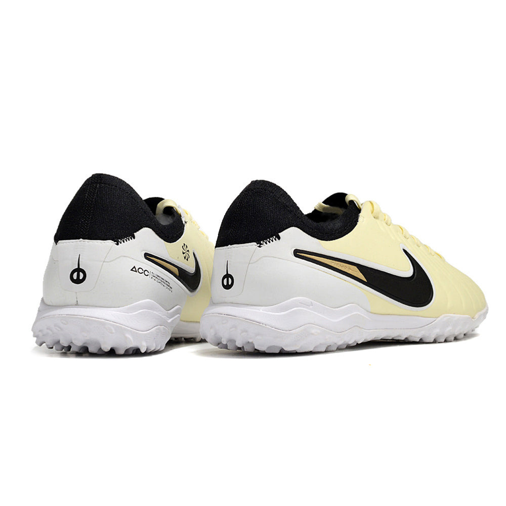 Chuteira Society Nike Tiempo Legend 10 Pro TF Bege e Preta 