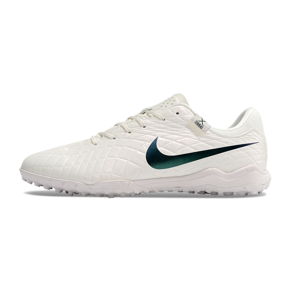 Chuteira Society Nike Tiempo Legend 10 Pro TF Branca e Verde 