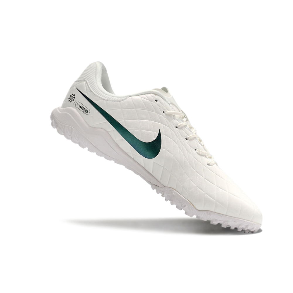 Chuteira Society Nike Tiempo Legend 10 Pro TF Branca e Verde 