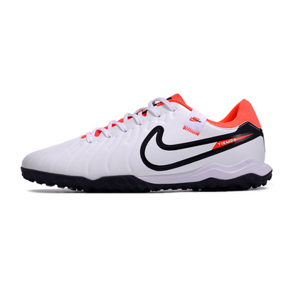 Chuteira Society Nike Tiempo Legend 10 Pro TF Branca e Vermelha 