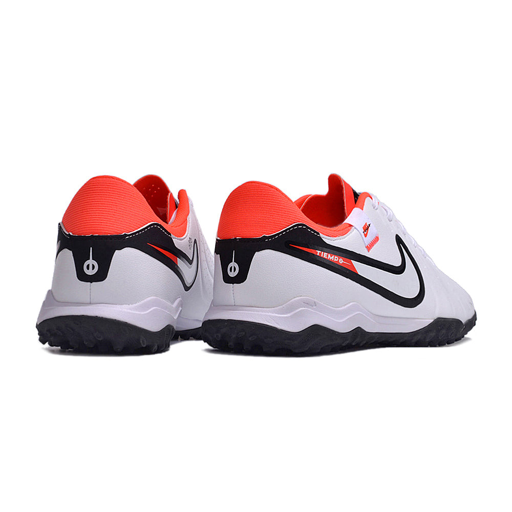 Chuteira Society Nike Tiempo Legend 10 Pro TF Branca e Vermelha 